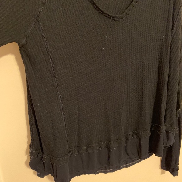 We the free black thermal long sleeve top - Picture 2 of 8
